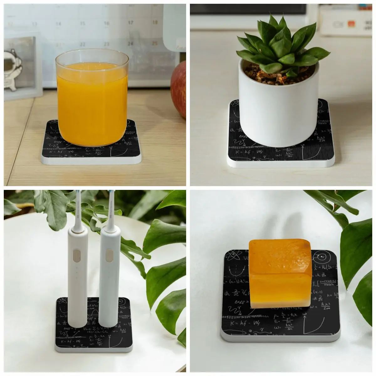 Quantum Physics Diatomite Square Round Coaster Eco-friendly Cup Bonsai Mat Soap Toothbrush Pad Wholesale Diameter 10cm | Дом и сад