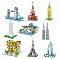 world famous city mini building blocks architecture model educational mini bricks compatible with brands toys for children gifts