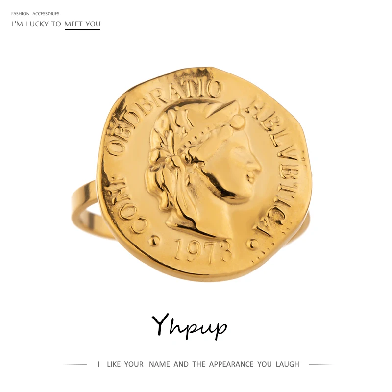 Кольцо из нержавеющей стали с изображением лица 18 к | Украшения и аксессуары