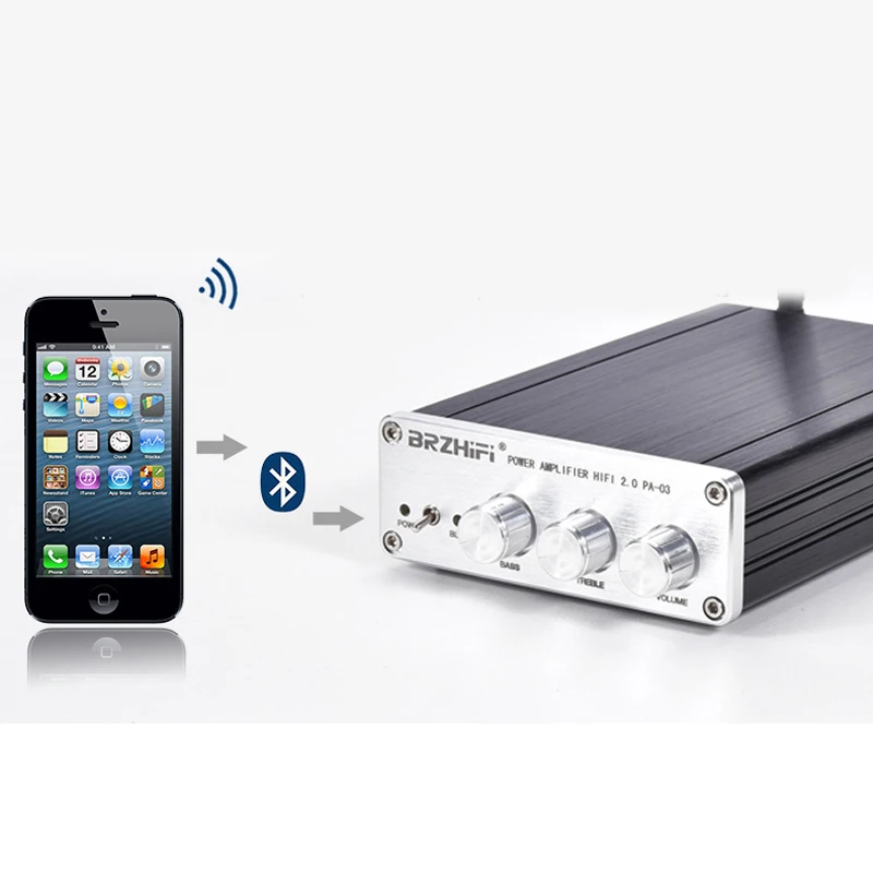 

Vogue PA-03 300W 4-8 Ohm High Power 2.0 Channel Fever Amplifier Home Car Stereo Class D Digital Bluetooth 5.0 Small Amplifier