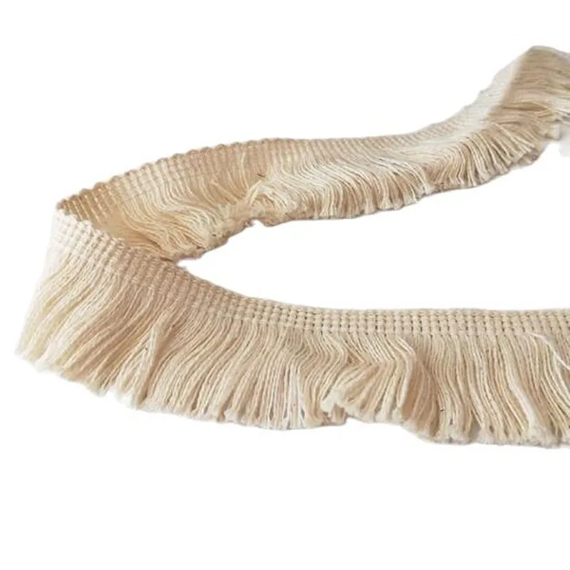 

3CM Wide Fashion beige Embroidery flower lace fabric trim ribbon DIY sewing applique collar fringe tassel guipure dress decor
