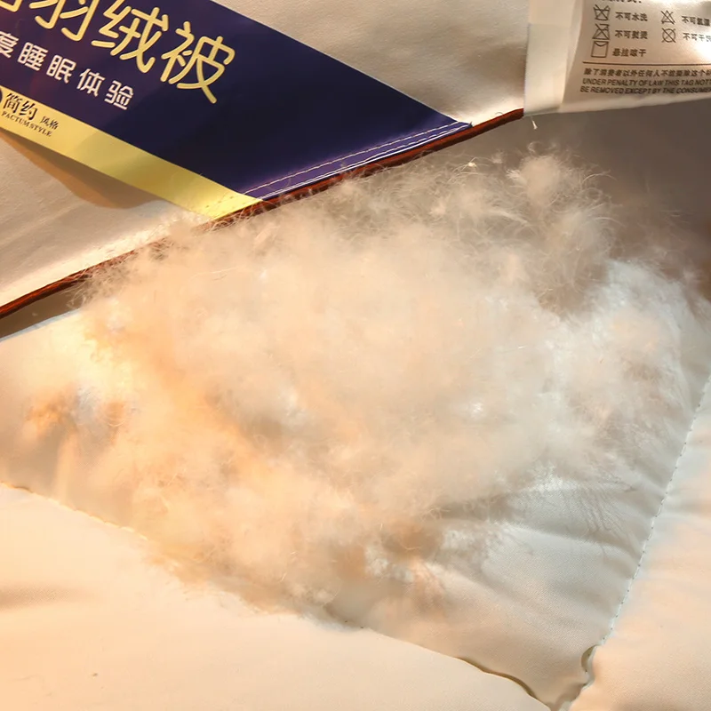 Зимнее стеганое одеяло 100% белый гусиный пух утепленное покрывало летнее с