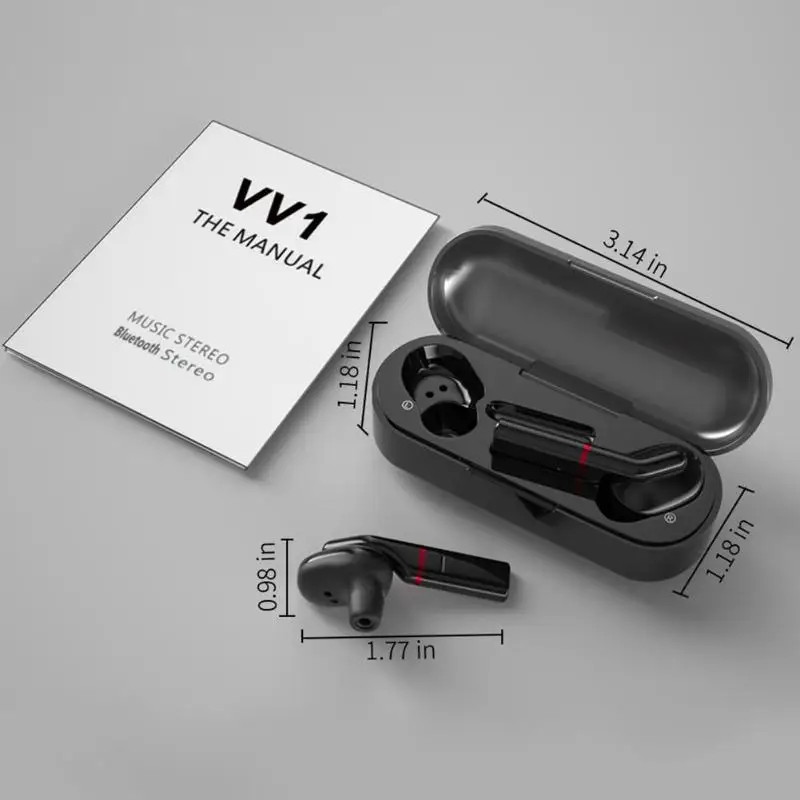 VV1 беспроводные Bluetooth наушники сенсорные наушники Спортивная гарнитура 50 мАч 5 В DC частная модель Touch класс 2 с зарядным устройством