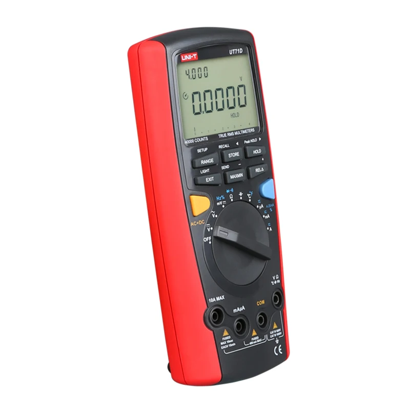 UNI T True RMS 40000 отсчетов Вольт Ампер Ом измеритель емкости UT71D Умный Цифровой