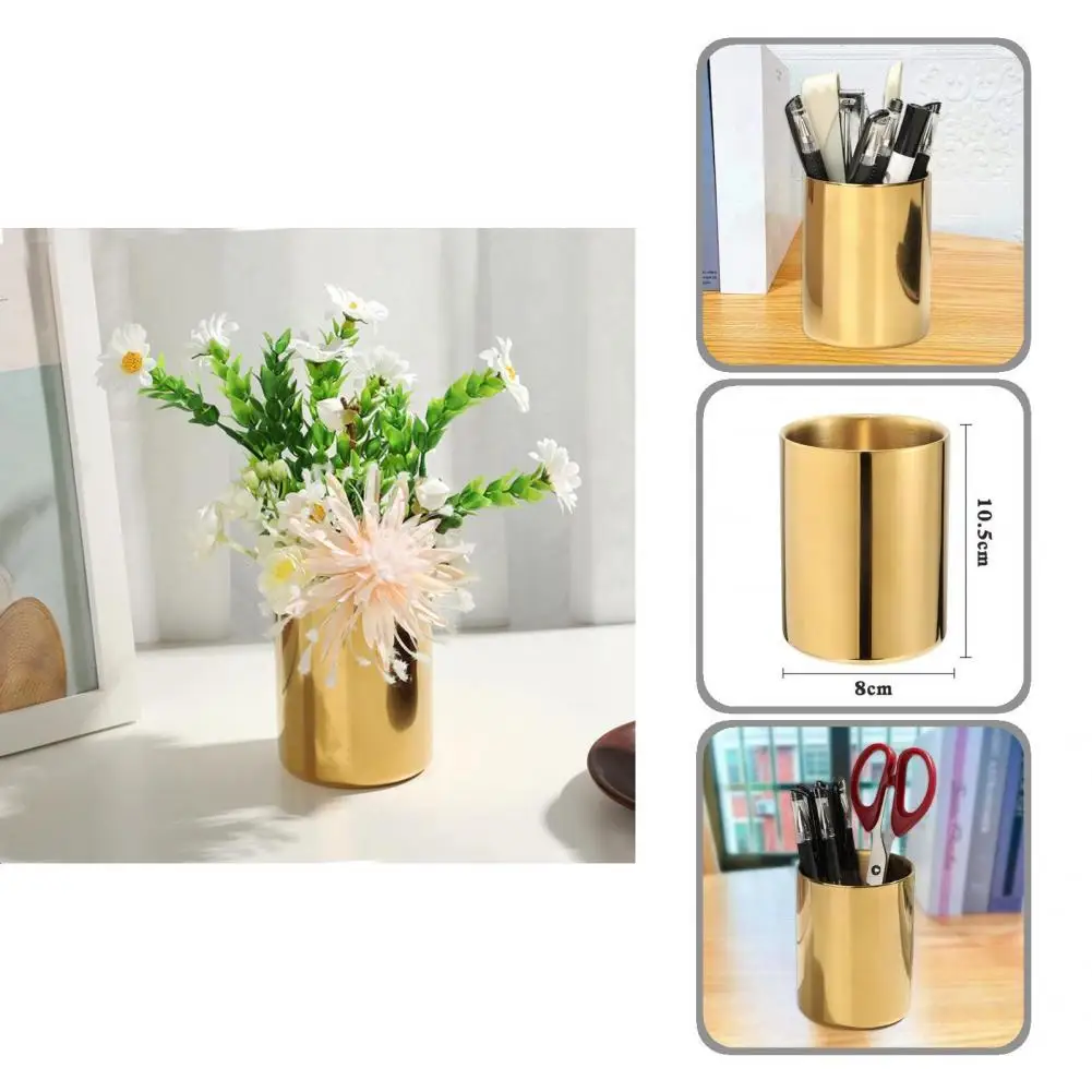 

Pen Container High Quality Practical Cosmetic Brushes Container Stainless Steel Pencil Holder