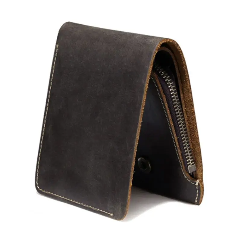 

Business Bifold Wallet Man's Genuine Leather Credit ID Card Holder Case Purse Gift New