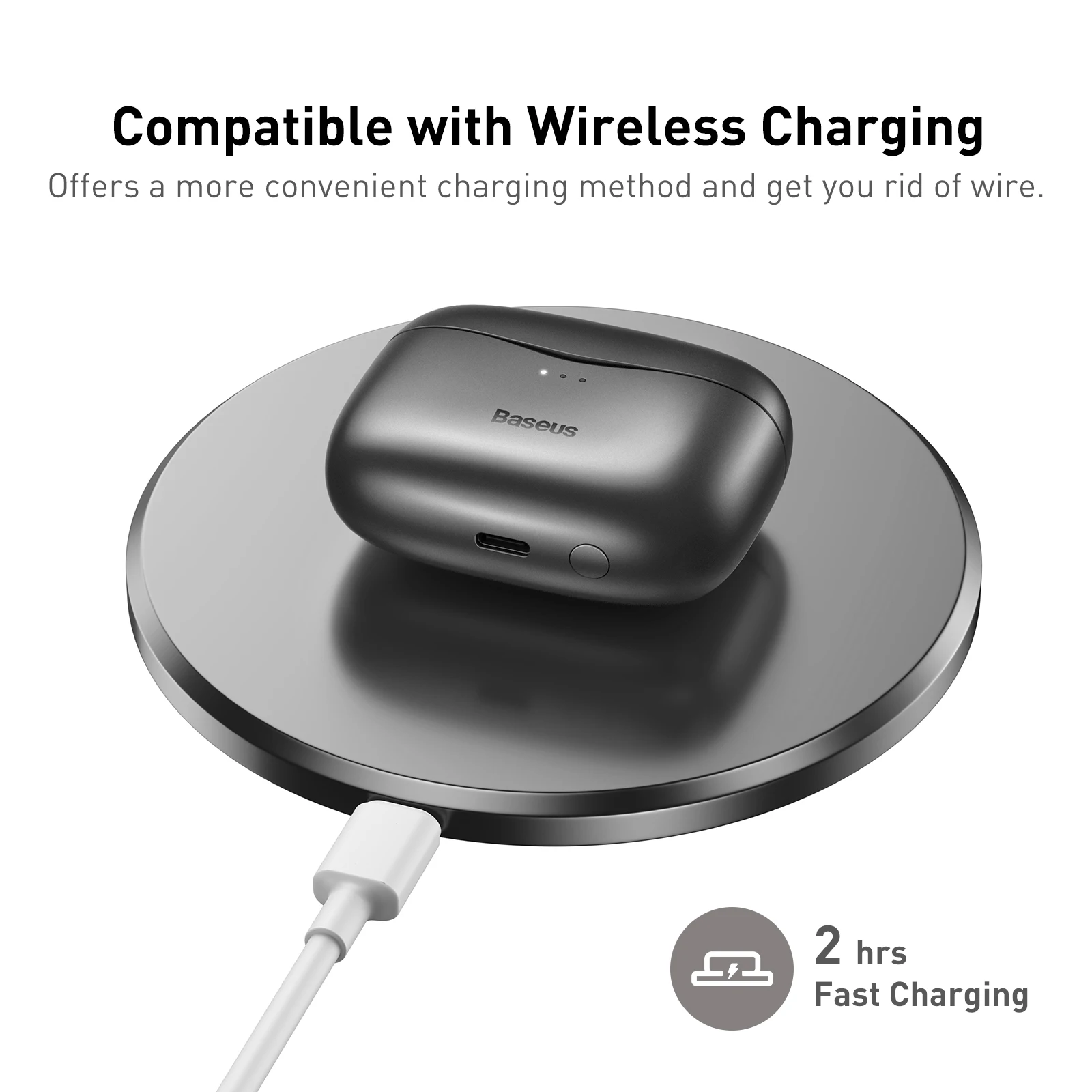 Baseus S2 TWS ANC Bluetooth наушники настоящие беспроводные анти-шумоподавление с 4