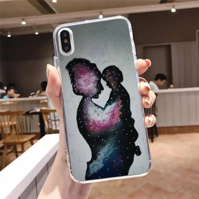 

Fashion mama of girl boy mom baby Phone Case Transparent soft For iphone 5 5s 5c se 6 6s 7 8 11 12 plus mini x xs xr pro max
