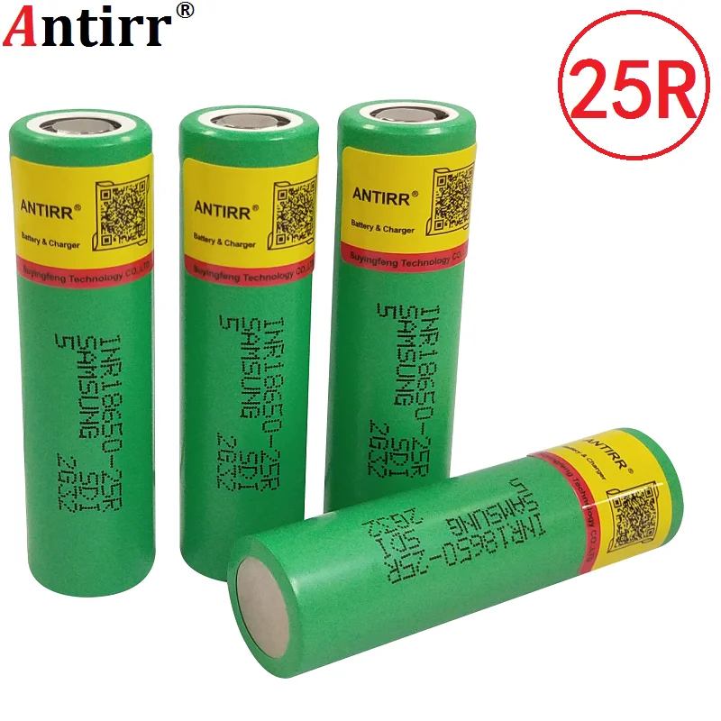 18650 3 6 В 100% оригинал 2500 мАч перезаряжаемая литиевая батарея INR18650 25R M разрядка 20A