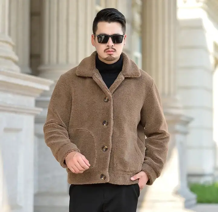 Куртка мужская из искусственной норки теплая приталенная куртка искусственного