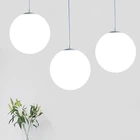 Современный подвесной светильник белого стеклянные шаровые подвесные светильники, простой современный светильник в стиле индастриал для спальни, гостиной, домашнее освещение
