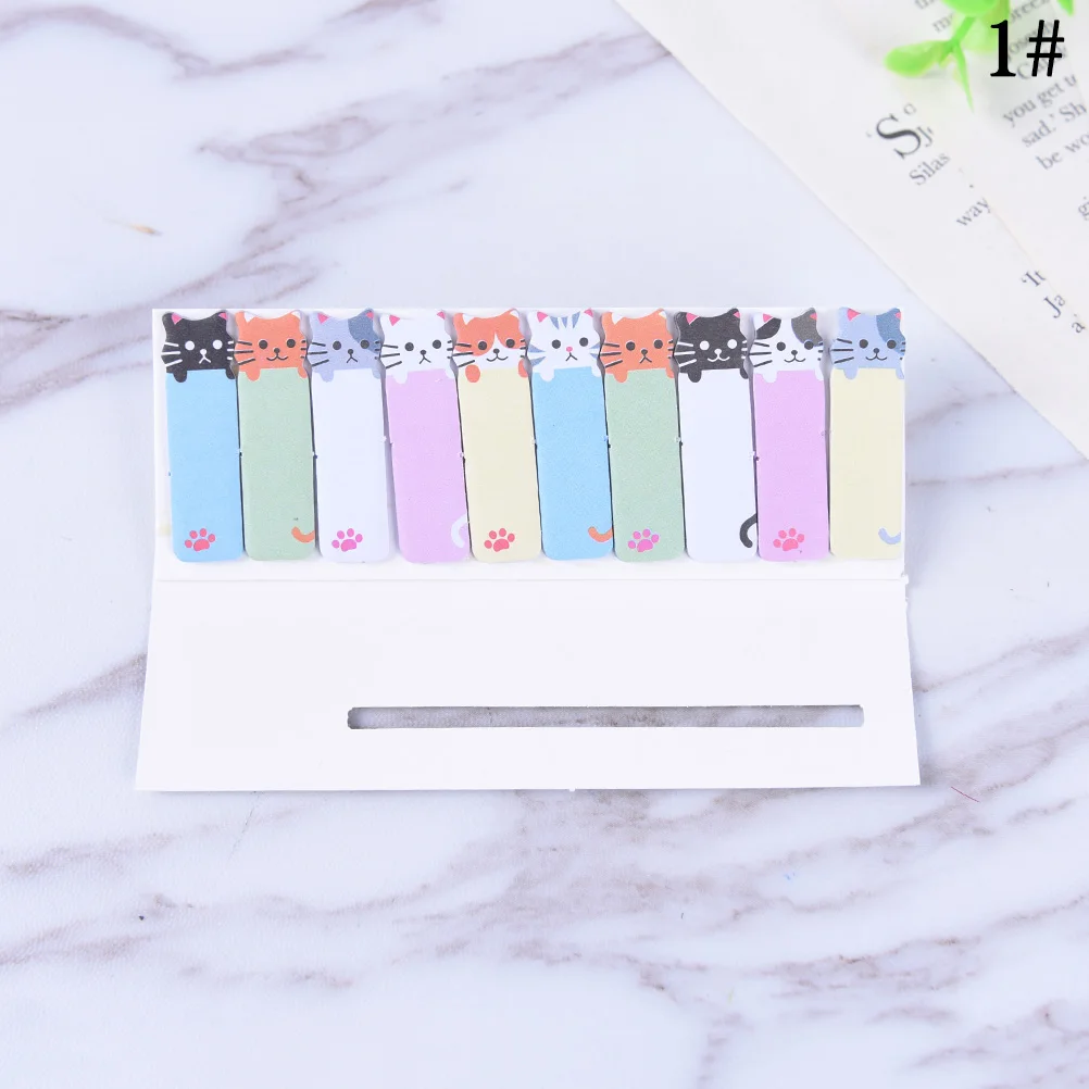 

Korean Style Fashion Cute DIY Cat Heart Memo Pads Kawaii Stickers ZMONH Sticky Notes