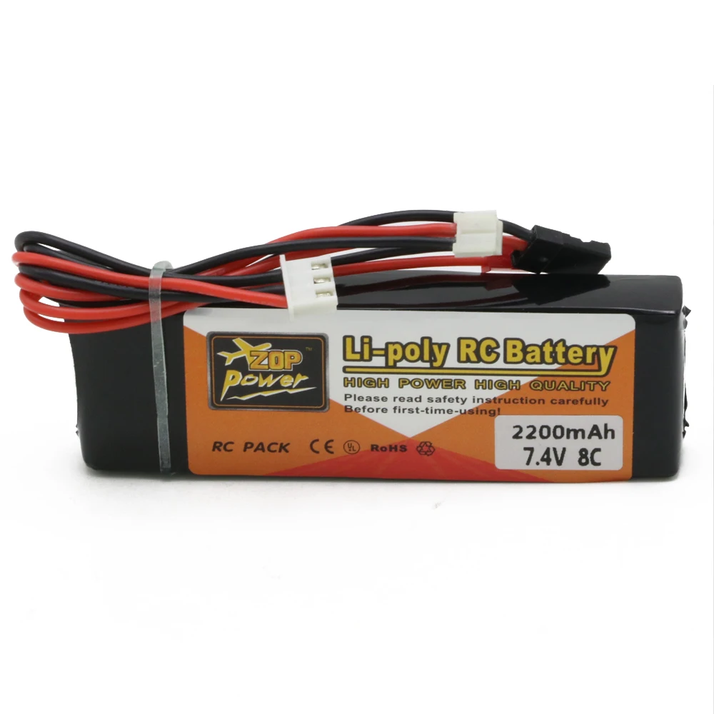 Батарея RC. ZOP Power 7 4 В 2200 мАч 8C LiPo батарея для DEVO 4/7E/6 S/8 S передатчик | Игрушки и хобби