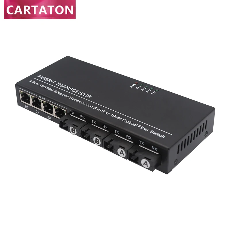 OYEL 100 Мбит/с 4XSC + 4RJ45 20 км одномодовый одноволоконный заводская цена can