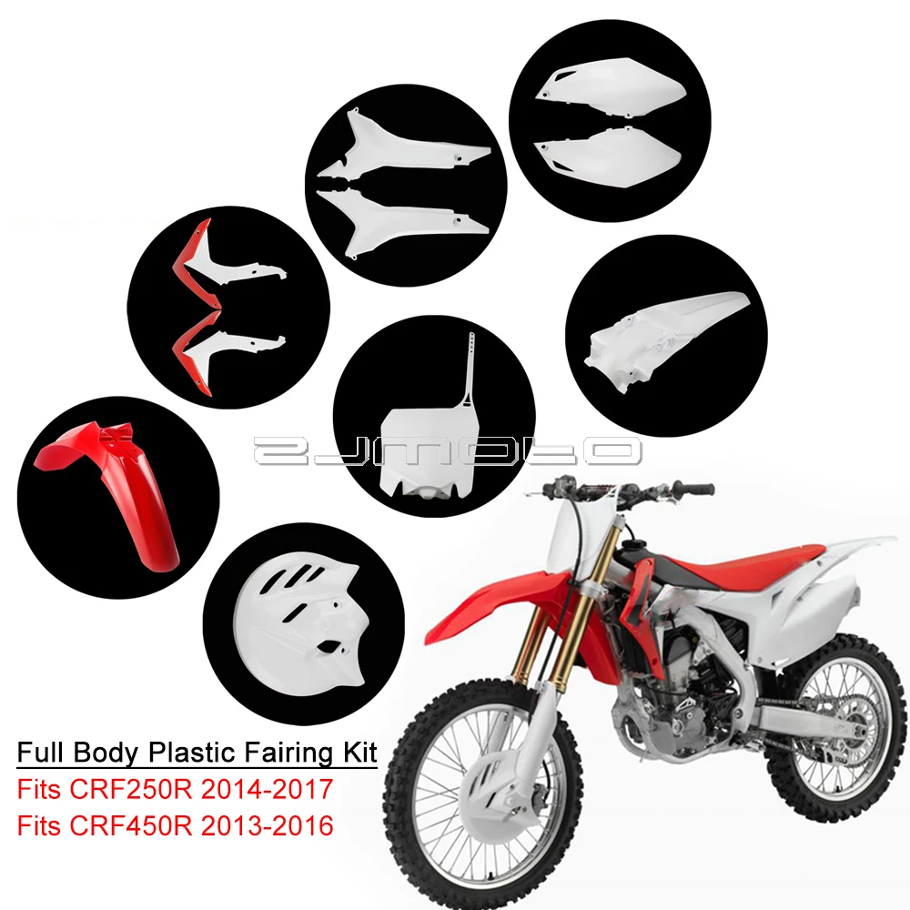 

Motocross Bodywork Fairing For Honda CRF450R CRF250R CRF450 CRF250 ABS Plastic Fender Side Frame Covers Rear Mudguard Panel