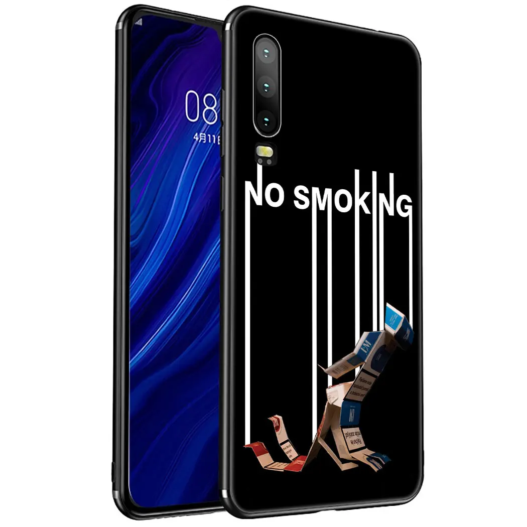 No smoking Soft Silicone Case for Huawei P Smart Z Plus 2019 P30 P20 P10 Lite Pro Phone Cover |