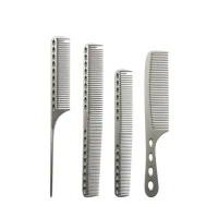 4 kinds womens space aluminum metal hairdressing combs hair cutting combs barber styling combs salon home hair care sets