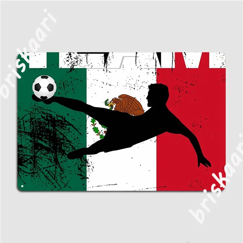 

Mexico Footballs Team Metal Signs pub Bar Cave Retro Plates Tin sign Posters