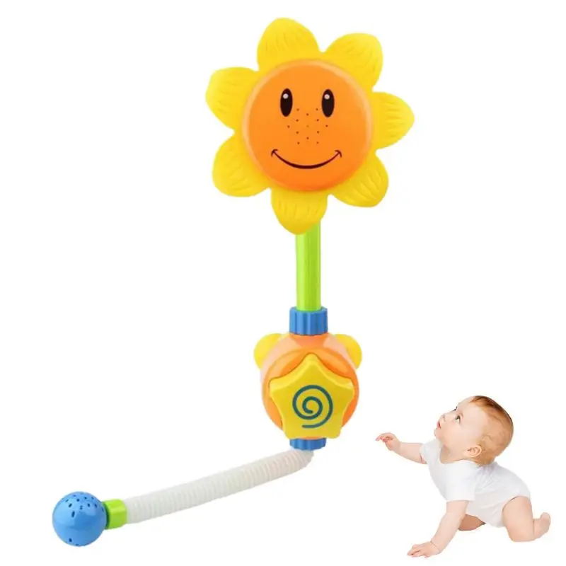 Мультфильм Подсолнух вода Душ Электрический разбрызгиватель спрей для малышей