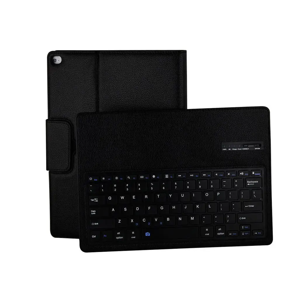 12.9 Inch-Black Съемная Bluetooth клавиатура для iPad Pro 12,9 дюйма mini 4 для 9,7 дюймового планшета, кожаный защитный чехол, беспроводные клавиатуры - Цвет: 12.9 Inch-Black