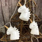 10 светодиодных гирлянд, Волшебная гирлянда, гирлянда с мультяшным единорогом на батарейках, праздничное украшение для свадьбы, вечеринки, дома, девочки, спальни