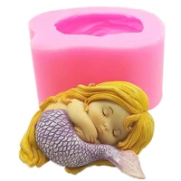 3d sleeping baby silicone chocolate candy fondant cake decorating tool mold handmade soap candle sugar mold candy mould kitchen
