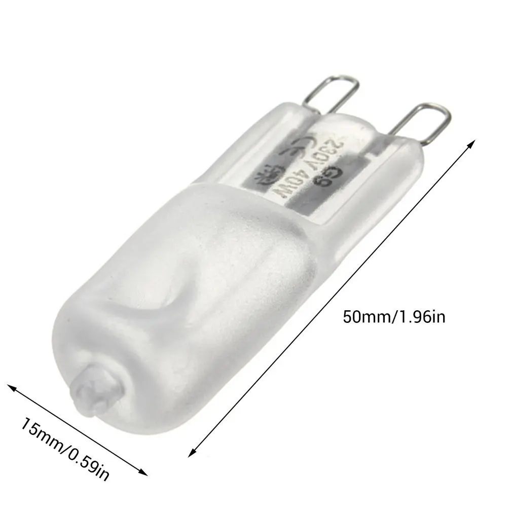 

New 2020 Hot Super Bright G9 Halogen Light Bulb 40w Halogen G9 220V 3000K Warm White Indoor Clear Halogen G9 Lamp Fast Shipping