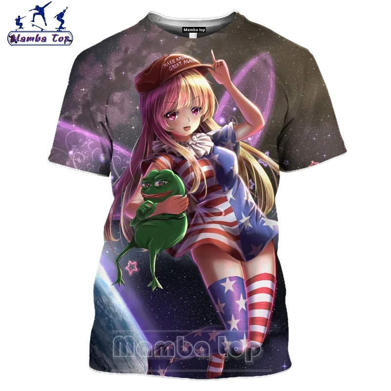 Топ Mamba для аниме-девушек Мужская модная 3D футболка японского проекта манга