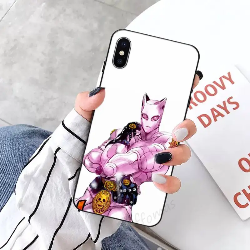 

JojosBizarre Adventure Anime japan Phone Case Candy Color for iPhone 6 7 8 11 12 s mini pro X XS XR MAX Plus