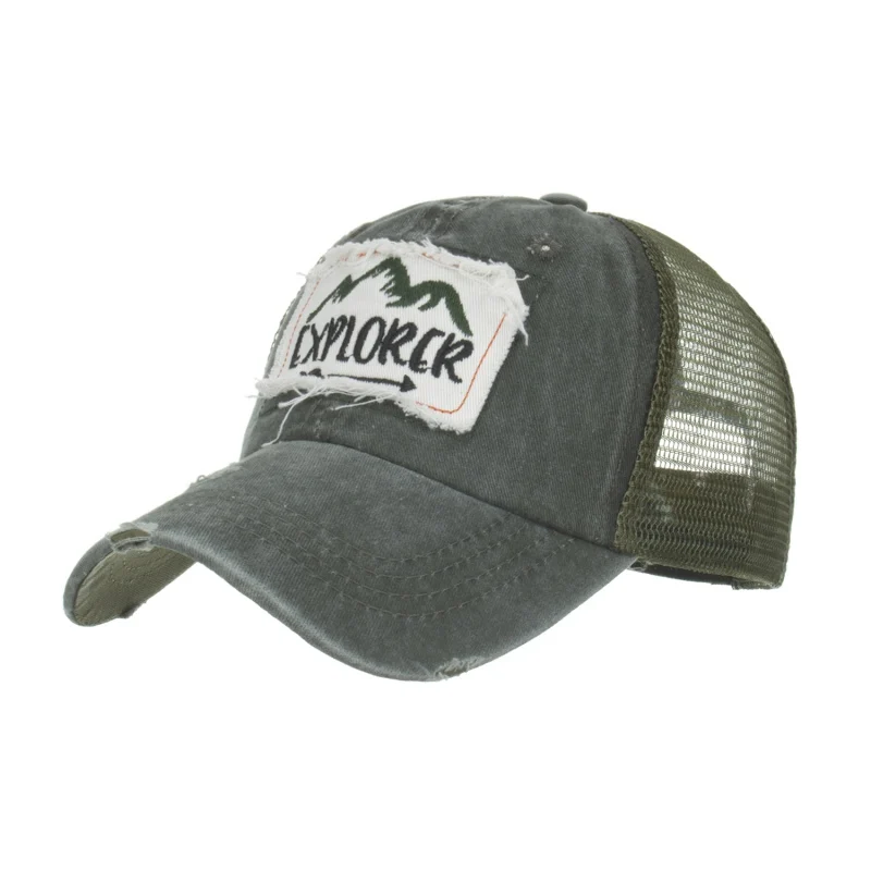 

Washed Hip Hop Dad Hat Adjustable Breathable Unisex Embroidery Outdoor Sports Embroidered Letters Mesh Baseball Cap