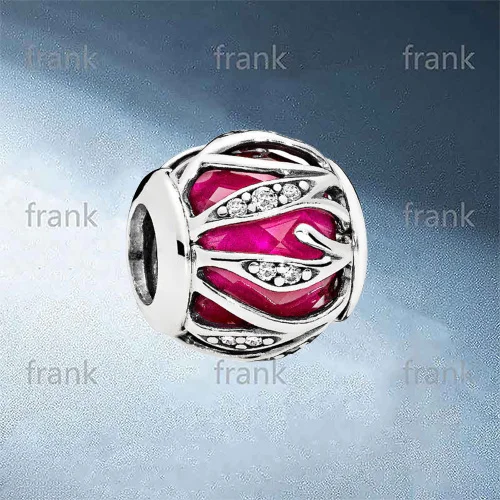 

791969SRU Nature's Radiance Charm, Synthetic Ruby & Clear CZ