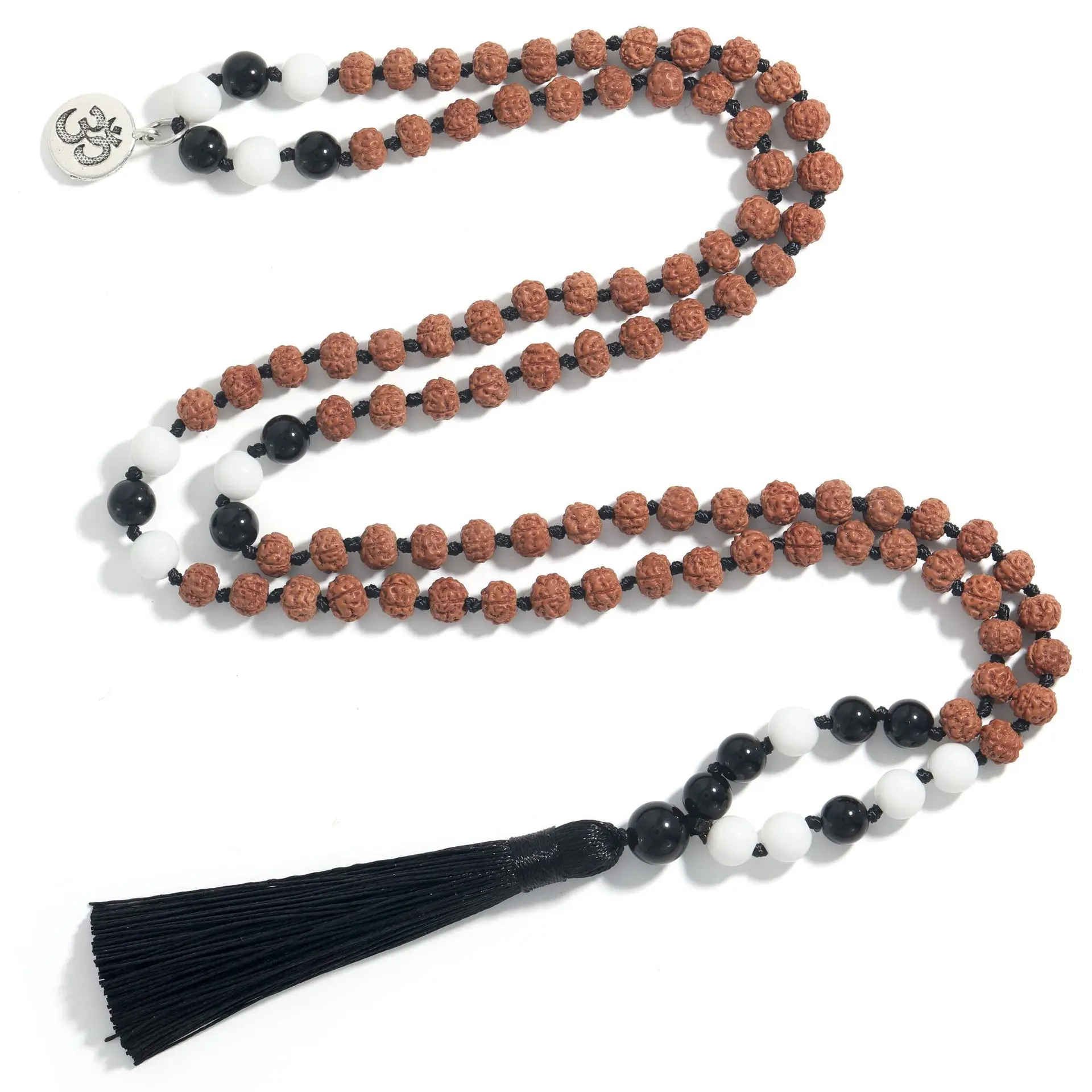 

108 Mala Vajra Bodhi Necklaces for Women Boho Nepal Rudraksha Meditation Prayer Yoga Necklaces Men Tibetan Buddhism Jewelry Gift