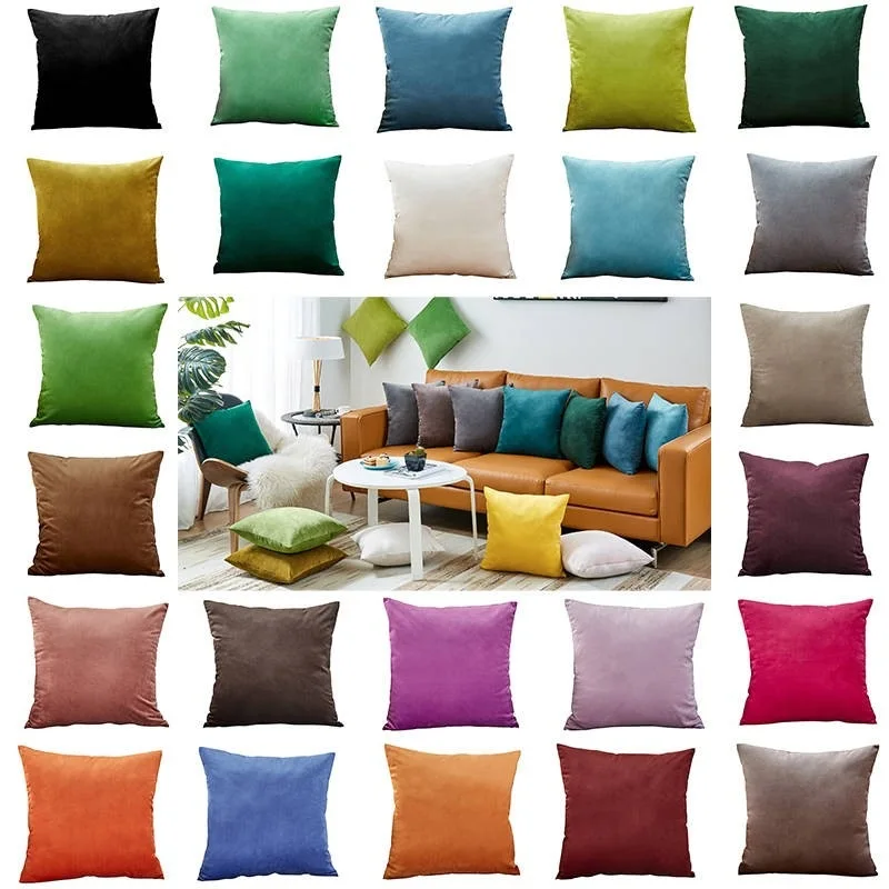 Set of 2 Velvet cushion cover velvet pillow case 30x50/35x35/45x45/50x50/60x60cm decorative pillows for Sofa/Living Room/Car