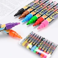 812 color liquid chalk marker pen erasable multi color glass writing board chalkboard whiteboard window blackboard marker for