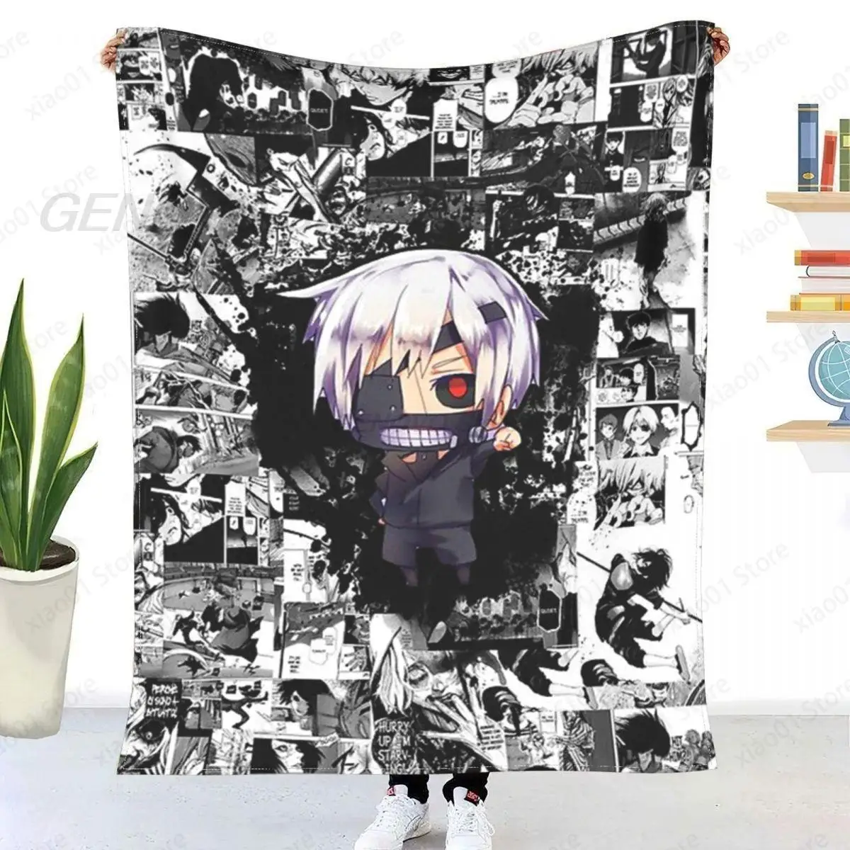 

Japanischen Anime Tokyo Ghoul Decke Sherpa Decke Bettwäsche weiche Decke