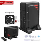 Чехол Icon с вентилятором 4010 светодиодный полностью алюминиевым радиатором для Raspberry Pi 4B