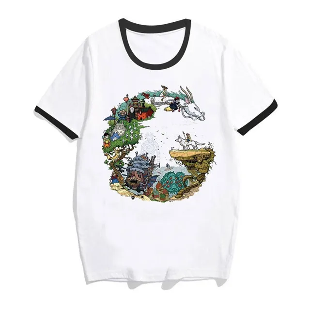 Totoro Spirit Out Футболка Женская Студия Ghibli femme японский аниме мультфильм футболка Miyazaki Hayao одежда женская kawaii