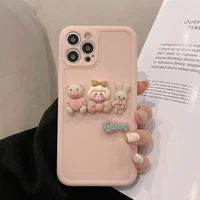 cute three dimensional pink girl mobile phone case for iphone 13 12 11 pro max mini x xs xr 7 8 plus se cellphone case %ed%95%b8%eb%93%9c%ed%8f%b0 %ec%bc%80%ec%9d%b4%ec%8a%a4