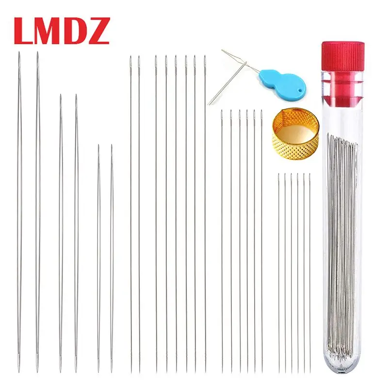 

LMDZ 26Pcs Assorted Beading Needles Including 6 Pcs Big Eye Beading Needles + 20 Pcs Long Straight Beading Thread Needles
