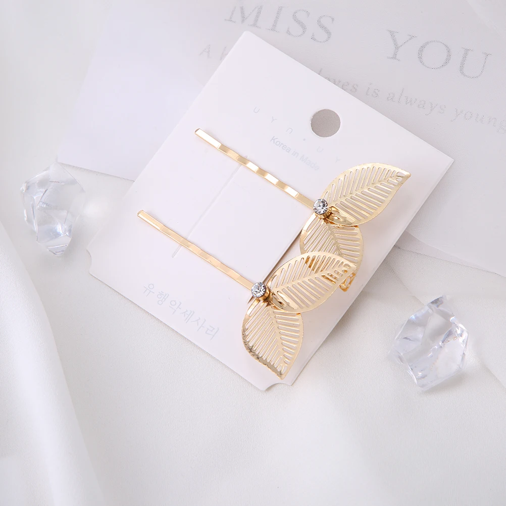M MISM Trendy Elegant Leaf Hair Clips Women Fashion Hollow Barrettes Jewelry For Girls Wedding Party Leaves Pins 11.11 | Украшения и