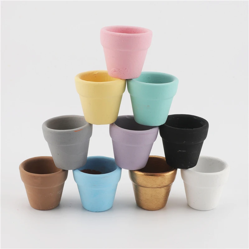 

1 Piece Mini Teeny Colourful Terracotta Pot Clay Ceramic Pottery Planter Cactus Cute Flower Pots Succulent Nursery Pots