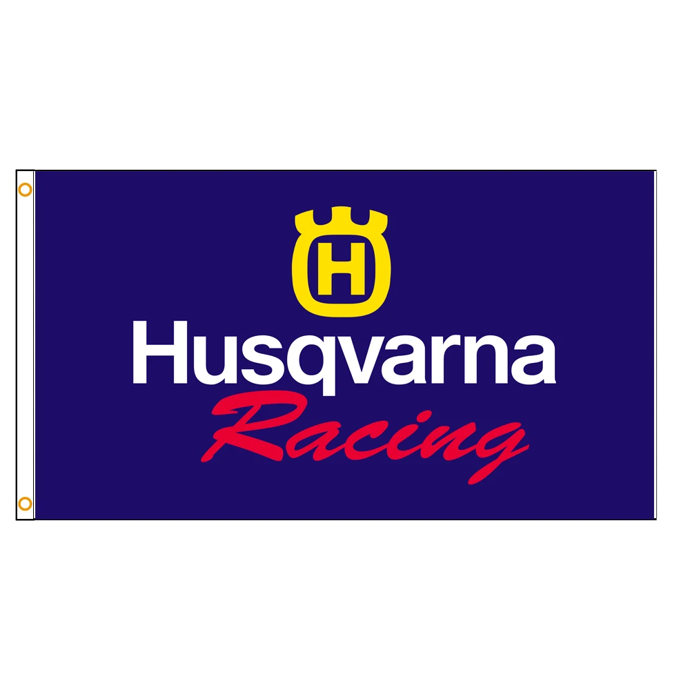 

90x150cm Sweden Husqvarna Racing Flag