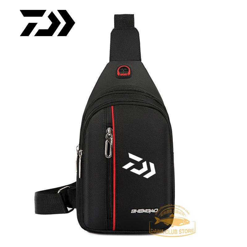 

2020 Daiwa Men's Outdoor Fishing Waterproof Chest Bag Mountaineering and Leisure Oxford Cloth Multifunctional Shoulder Bag