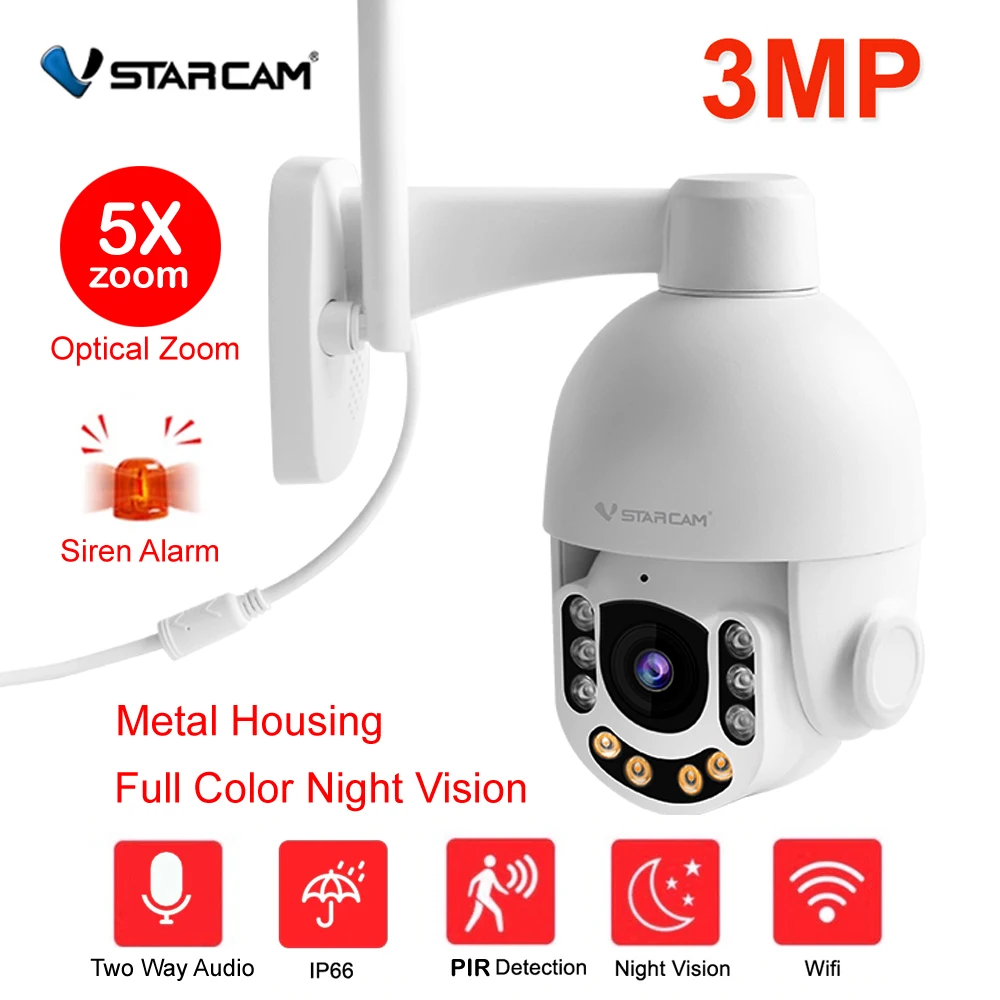 Vstarcam 1296P 5X зум IP Камера wi fi на открытом воздухе IP66 Водонепроницаемый PTZ Скорость
