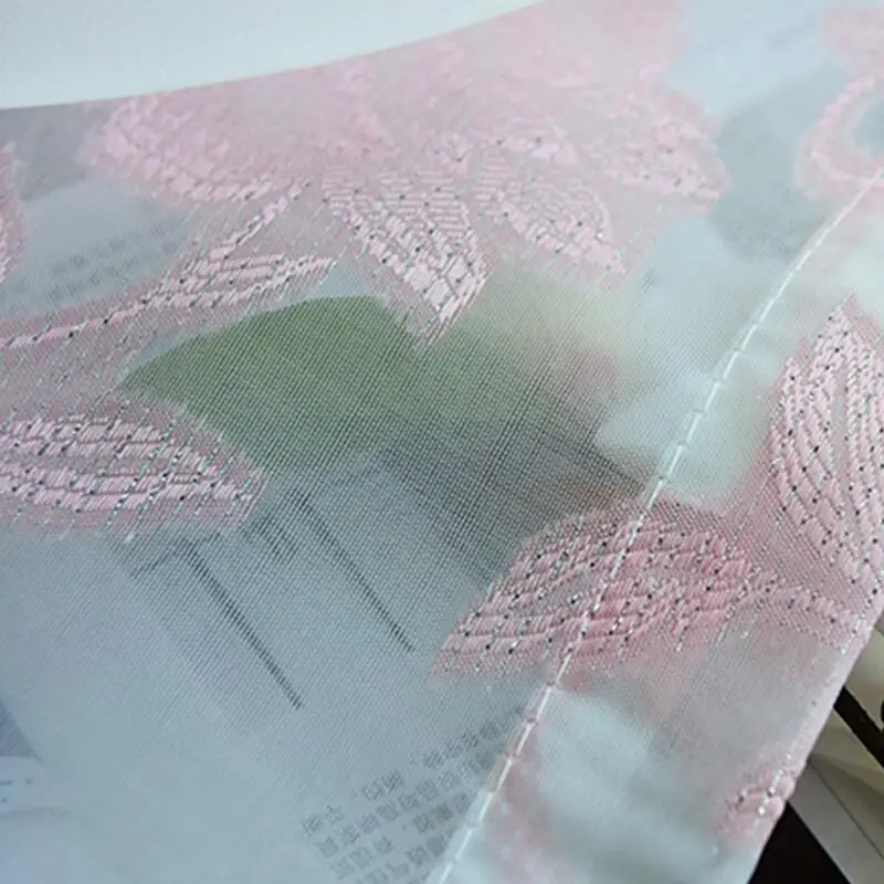 Золотистые и розовые прозрачные Занавески для гостиной пасторальные