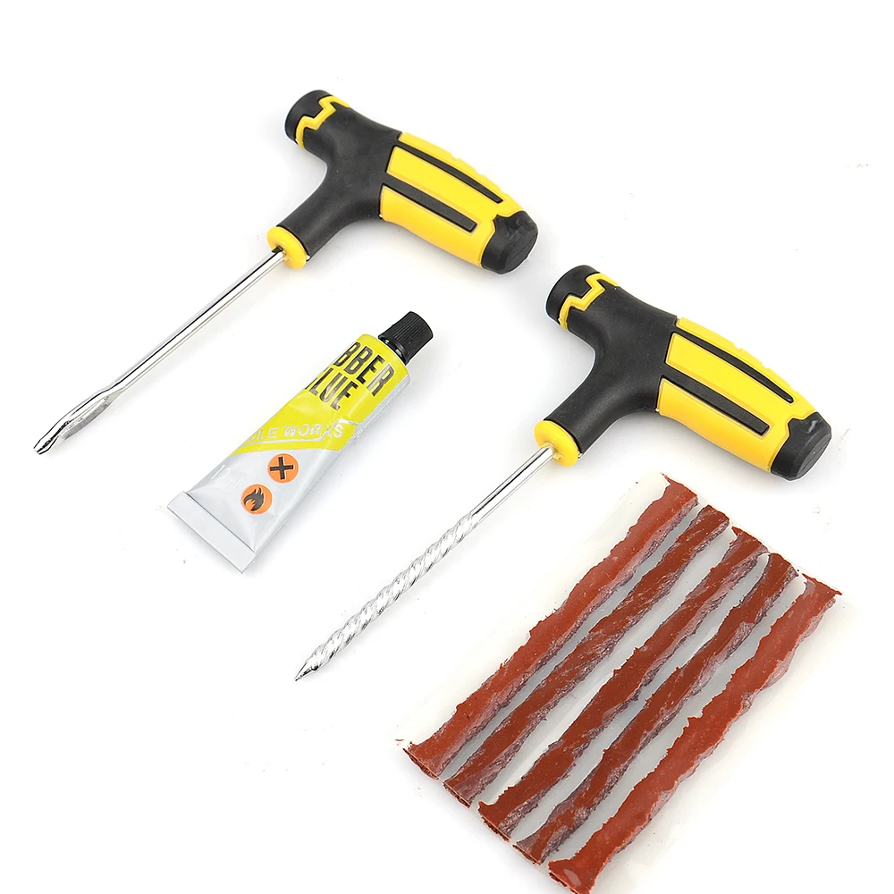 

Car Tire Repair Tool Tire Repair Kit Studding Tool Set Auto Bike Tire Repair Puncture Plug Kit Garage Car Puncture Repair Tools