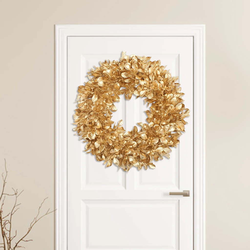 

Jasmine Leaf Wreath Artificial Hanging Front Door Wreath for Home Window Art