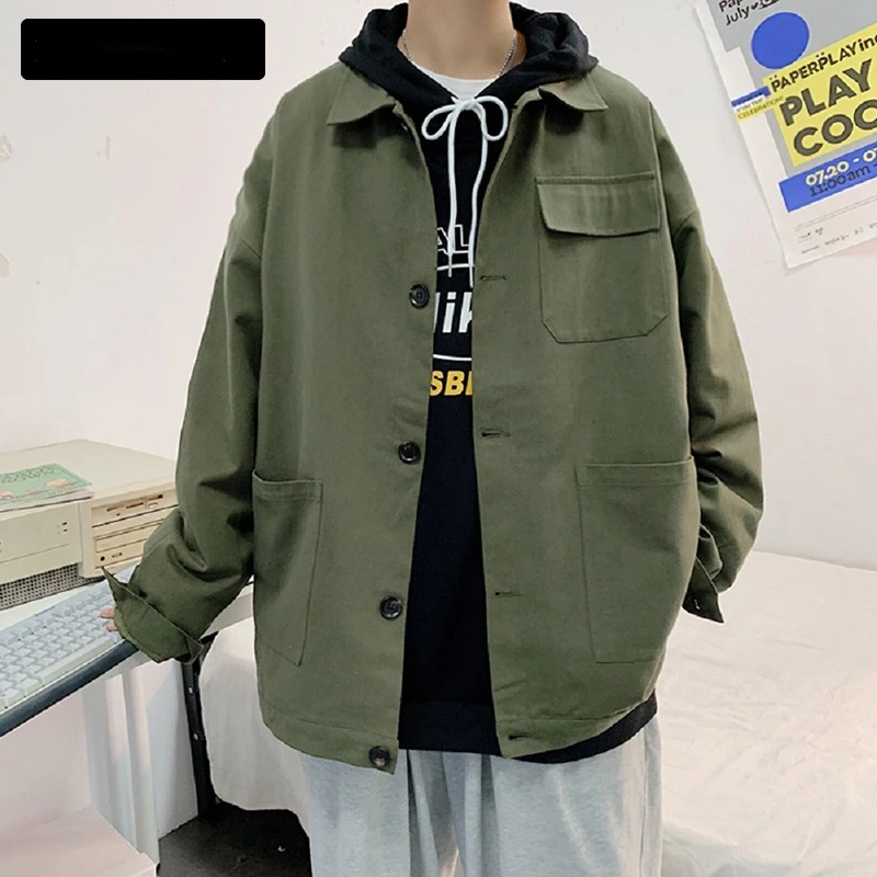 

Cargo Men's Jacket Harajuku Streetwear Outerwear Bomber Jackets Japanese-style Spring Autumn Loose Clothes High Quality jackets