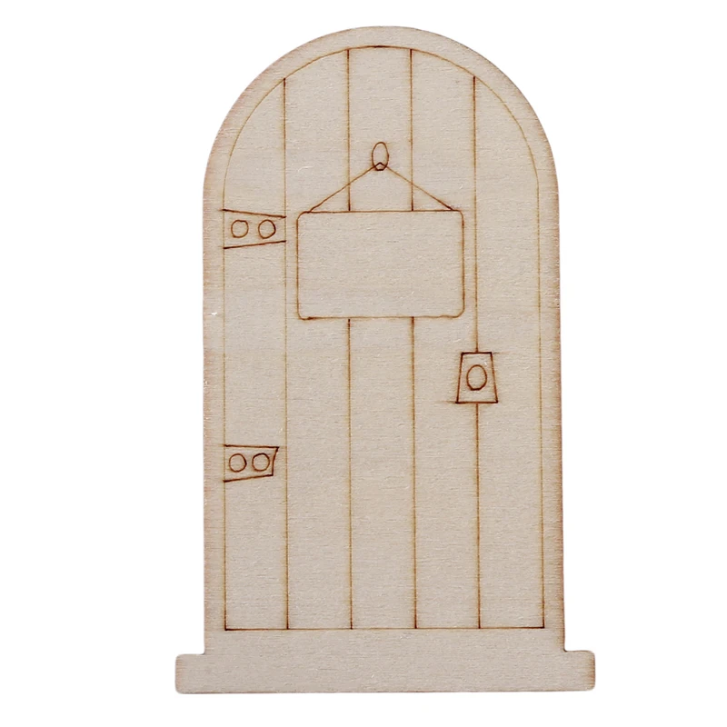 25 шт./компл. в форме портала лазерная гравировка дерево чип искусственное