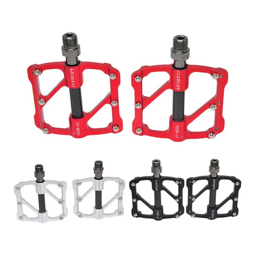 

Litepro углеродное волокно педаль MTB Горный Дорожный велосипед Педальный подшипник 3 Peilin алюминиевый сплав противоскользящая педаль